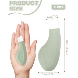 MOPZIJA 2PCS Mitesserentferner, Silikon-Nasen-Mitesserentferner Grüner Mitesserentferner-Schaber Gesichtsspatel Deep Clean Master Porenextraktor Milder und Sicherer Hautschrubber für die Haut der Nase