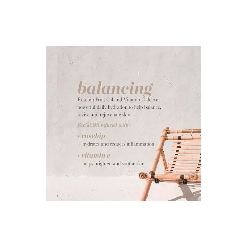 Pearlessence Rosehip + Vitamin C Balancing Facial Oil, 1.83 fl.