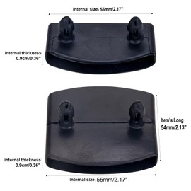 Sewokon Pack of 36 Slatted Frame Caps, 24 for Sides, 12 for Centre, Black, Polyethylene, 53-55 mm x 7-9 mm, Modern, Bed Slatted Frame Brackets