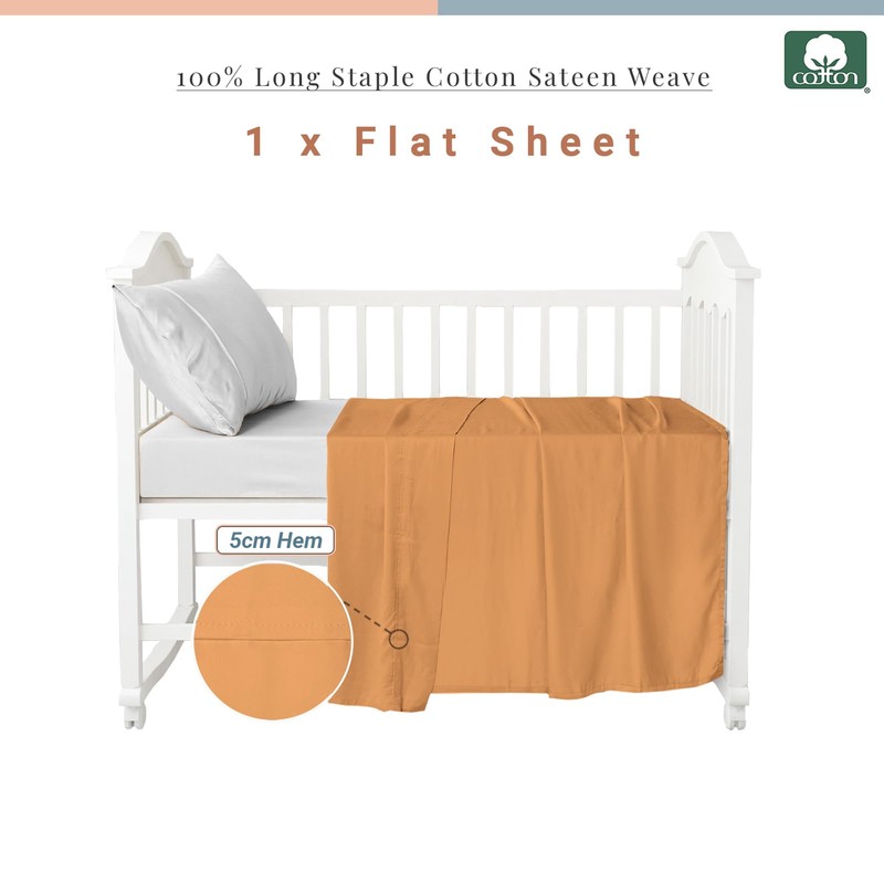 Pizuna Baby Flat Sheet for Crib 120 x 150 cm,