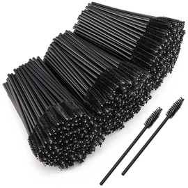 LoveBB Varitas desechables para máscara de pestañas, brocha de maquillaje, 1000 piezas, negro
