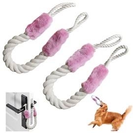 Door Cord Clamp Protection, Pack of 2 Clamping Protection for Doors, Door Stopper Latch Cotton, Door Stopper Latch Rope Door for Children Pets (Pink)