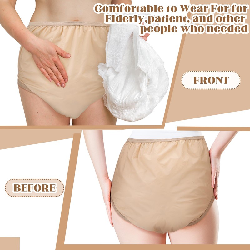 Vinsatin 10 Pcs Adult Plastic Diaper Cover Pull-On Cover Plastic