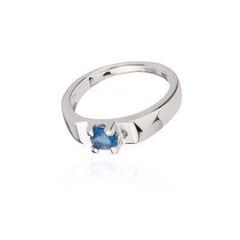 NKlaus Pendant Small Baptism Ring Zirconia and Genuine Ruby 925 Silver 11 mm Shiny Amulet, Silver, Cubic Zirconia