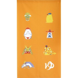 Noren Workshop Ghibli Spirited Away Goods Interior Miscellaneous Goods Tapestry Poster Noren Haku No-Face Yubaba Room Divider Blind Width 33.5 x Length 59.1 inches (85 x 150 cm), Auspicious Yellow
