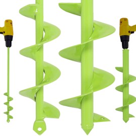 TCBWFY 3.5" x16 Inch Pink Garden Auger Drill Bit for Planting- Perfect for Planting Bulbs, Flowers, and Small Trees