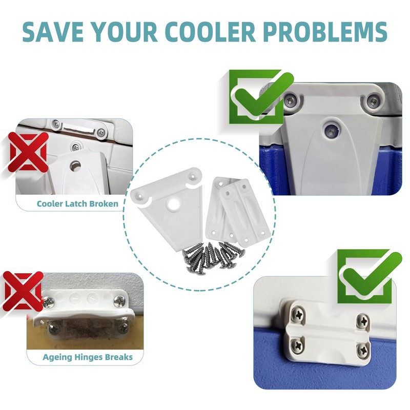 Cooler Hinge and Latch Replacement Kit for Igloo,Repair and Replace