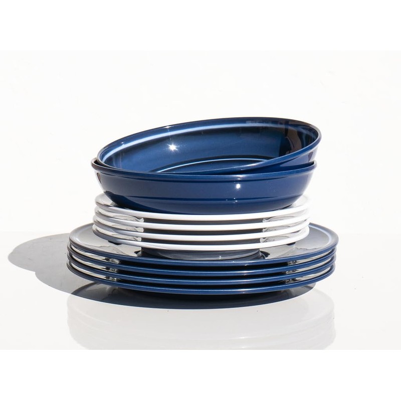 Abode Homewares Madison newWave Microwave Safe Premium Melamine Dinner Plate,