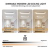 Becailyer Modern LED Linear Ceiling Lights, Dimmable LED Ceiling Lamp