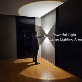 Tubicen Gold Wall Sconce, Bright Up Down Sconces Wall Lighting, 10W LED Dimmable Wall Lights for Living Room Hallway Stairway Movie Theater Sconces