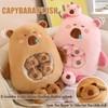Aiuidun Capybara Plush with 6 Cute Babies Capybara Stuffed Animals,a