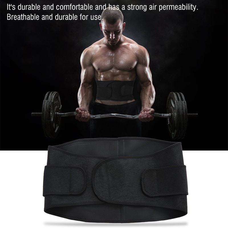 Belt Adjustable Waist Support Brace Fitness Gym Lumbar Back Waist