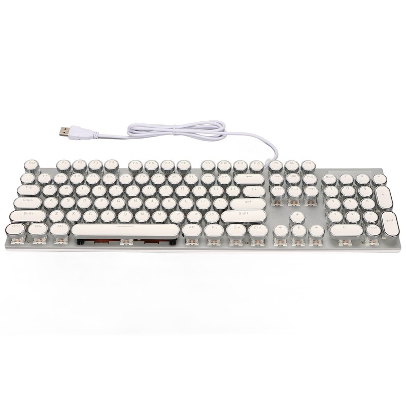 Blue Switch Mechanical Keyboard 104 Keys Backlight Ergonomic Retro Steampunk