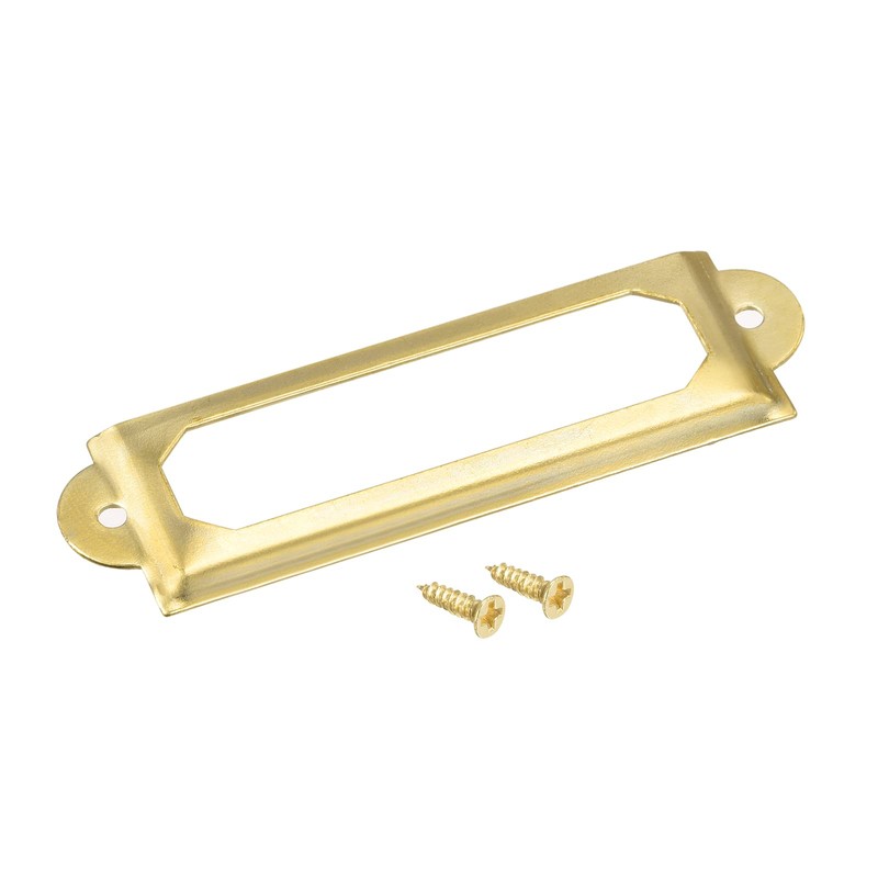 sourcing map Metal Label Holders, 60x17mm 60pcs File Name Card