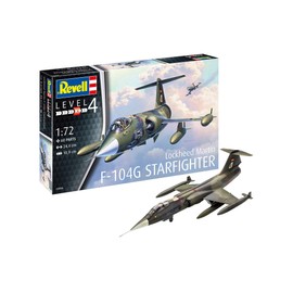 Revell 1 Fahrzeug Modellbausatz 03904 Lockheed Martin F-104G Starfighter, Flugzeug im Maßstab 72, Level 4, originalgetreue Nachbildung mit vielen Details