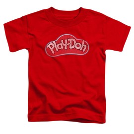 Play Doh Lid Unisex Toddler T Shirt for Boys and Girls, Medium Red