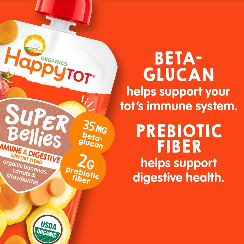 HAPPYTOT Organics Stage 4 Baby Food Pouches, Gluten Free, Vegan