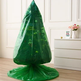 Liyaomix Jumbo Christmas Tree Removal Bag, Green Extra Large 6ft Width x 9ft Tall Christmas Tree Disposal Bag Waterproof for Upright Storage