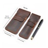 Borsgye Pencil Case Leather Pen Protective Case Crazy Horse Leather