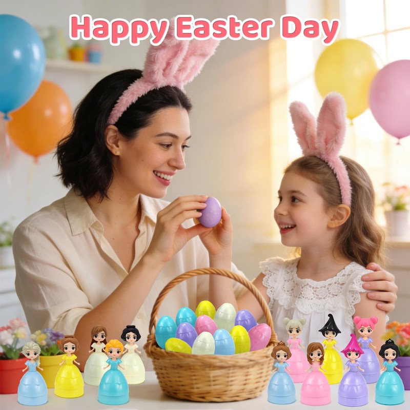 Manaror 12PCS Pre Filled Easter Eggs Gifts for Kids with