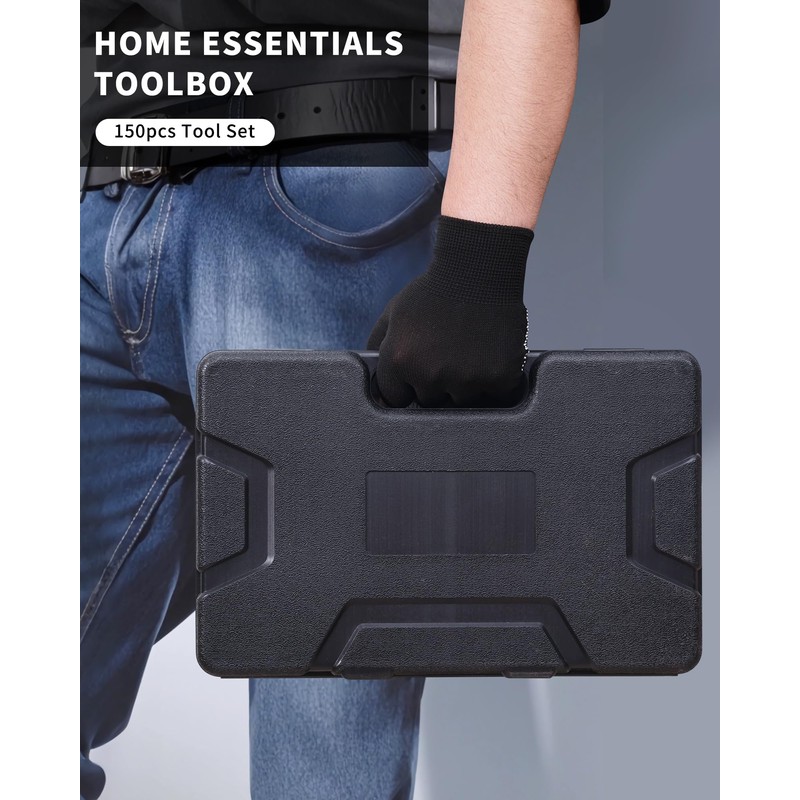 COJOSQC Essential Man's Small Tool Box Kit for House, New