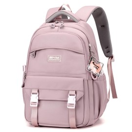 JANSBEN Waterproof School Backpack for Girls & Boys, Multi-compartment Backpack for School & Travel, Comfortable School Bag Ideal for 10 Year Old Kids, Teens & 5th Grade, purple