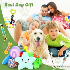 TEGOVE Hundespielzeug,20 Pcs Hundespielzeug Set, Hundespielzeug Seil für Große und Mittlere Hund - Robust Seil Hundespielzeug für Aggressive Kauer -Hundespielzeug Ball