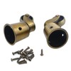 Semetall 4pcs Metal Swivel Round Cup Caster 2.52-Inch Height Swivel