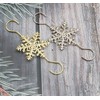 Wambere Pack of 24 Christmas Decoration Hooks, Metal Snowflake S-Hooks,