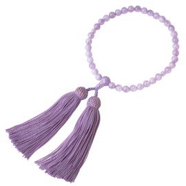 中郷 Women Beads Necklace with Mala Mauve 雲石 7 mm Both dressytailor Silk Head with Tassels