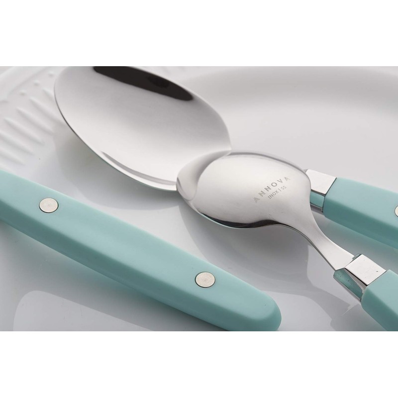 ANNOVA Silverware Set Stainless Steel Cutlery Color Handle With Rivet/Retro