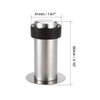 sourcing map Door Stopper Cylindrical Floor Mount Stop Brushed Stainless