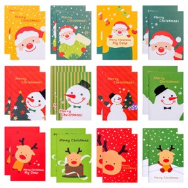 Pack of 24 Mini Notepad, Christmas Small Notebook, Portable Notebook, Cute Cartoon Notebook Children, Natural Paper Notebooks, Replacement Notepads for Work, Office, Home and School (A)