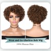 Hanne Fashion Short Curly Human Hair Wig for Black Women