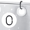 Plastic Shower Curtain Rings Hooks for Bathroom Shower Window Rod