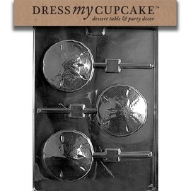 Dress My Cupcake Chocolate Candy Mold, Sand Dollar Lollipop, Nautical