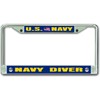 MilitaryBest Navy Diver ND Chrome License Plate Frame