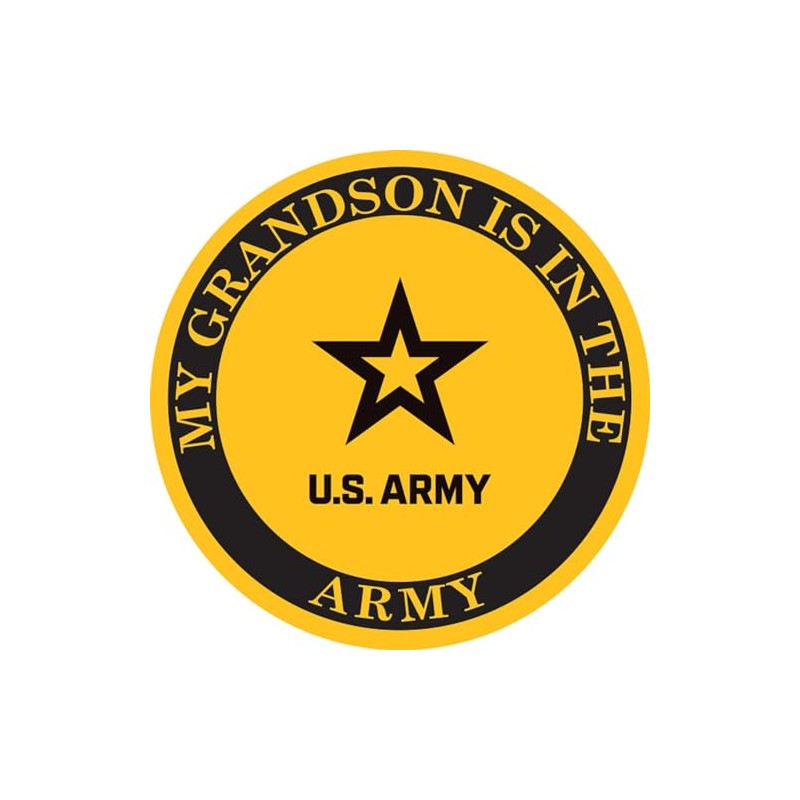 My Grandson is in the Army Star Decal Sticker