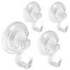 iDesign Power-Lock Cup Set of 4-Clear Suction Hook