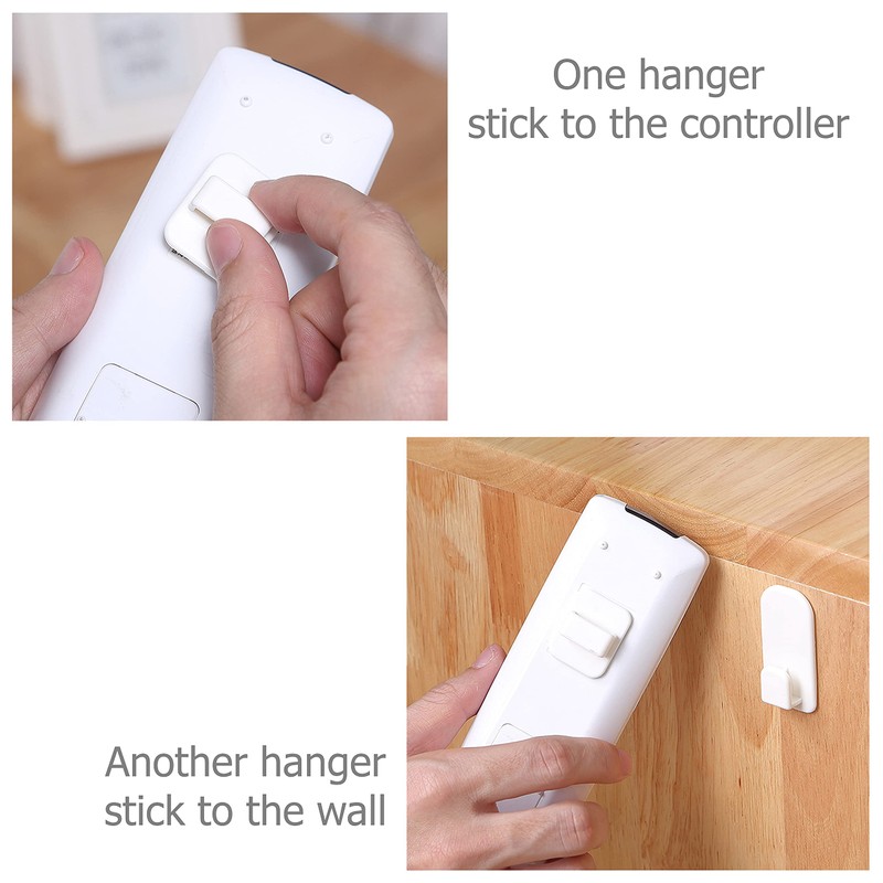 Excelity Set of 4 Remote Controller Plastic Wall Hook Holder