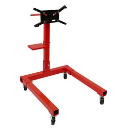 Sallurmose Engine Stand,1250 lbs Capacity Engine Stand with 360 Degree Rotating Mount Assembly with Tray,4-Caster,4 Adjustable Arms for Vehicle Maintenance (Red)