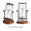 15 Minutes Metal Rotating Sand Glass Timer Clock Hourglass Table