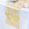 NLUS 2 PCS Gold Table Runner, 11"x108" Per Roll Sequin