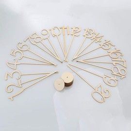 Youngine 20 Holztisch Zahlen mit Halter Basis für Hochzeitsbankett Party Table Home Geburtstag Dekoration (Hoch)