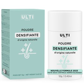 ULTI Paris Scattered Hair for Hair Thickening & Full Hair, 100% Natural! Pouring Hair for Hair Loss and Light Hair, Hair Powder, 12 g (Dark Brown) (12 g, Dark Brown)