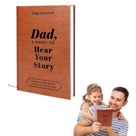 Ryfpdml Dad, I Want To Hear Your Story, Fathers Day Dad Gifts Leather Journal A Father’s Guided Journal To Share His Life and Love, Sentimental Gifts for Dad From Daughter Son Poacher for Home (A)