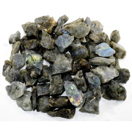 Labradorite Rough Stone Natural Spectrolite Crystal Cab Azure Flash Feldspar Mineral Rock for Carving from Madagascar - 30PCS