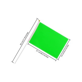 DS. DISTINCTIVE STYLE Small Flags on Stick 25 Pieces Mini Handheld Coloured Marker Flags 8.2 Inch x 5.5 Inch for Parades, Indoorr and Outdoor Decoration (Green)