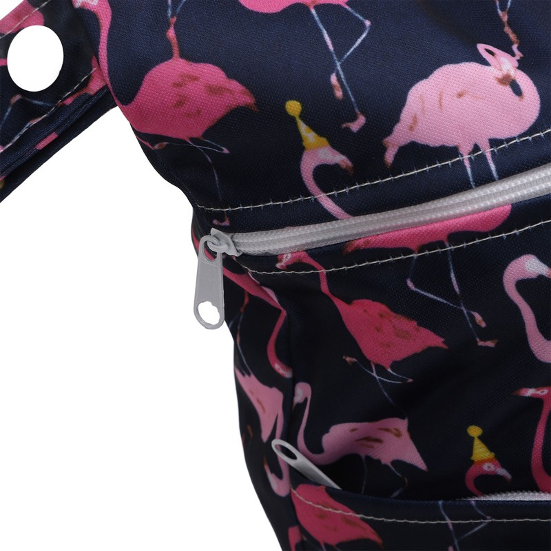 Diaper Bag Storage Pouch Waterproof Polyester Reusable Dual Zippers Diaper