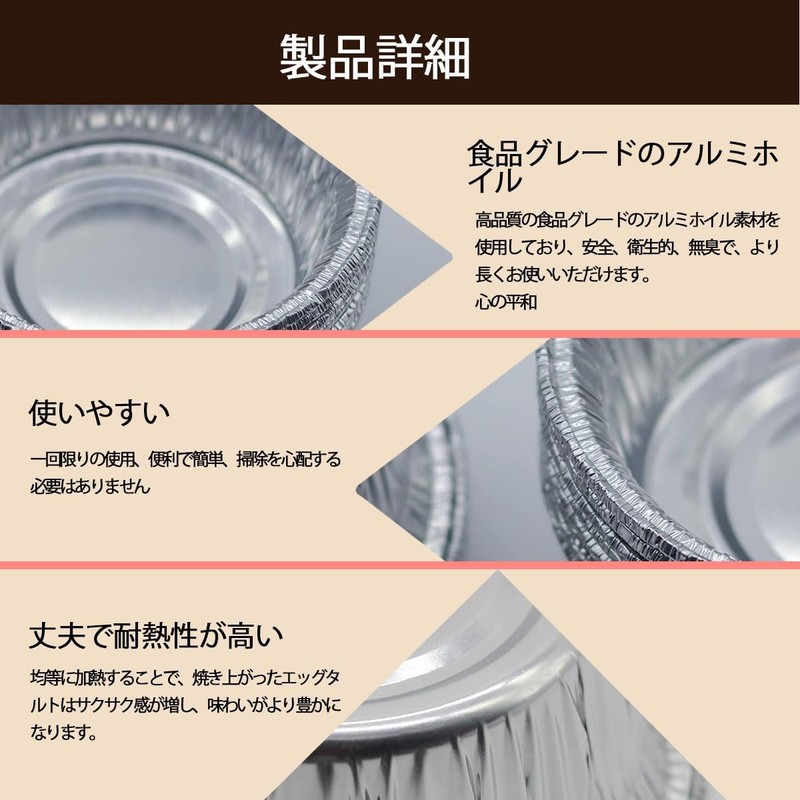 100pcs Tart Mould Cupcake Mould Muffin Mold Stainless Steel Heat